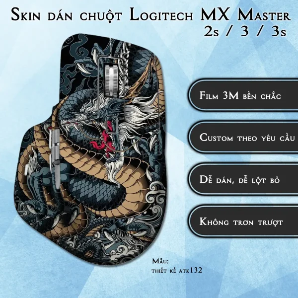 Skin dán chuột Logitech MX Master 2, 2s, 3, 3s mẫu thiết kế atk132