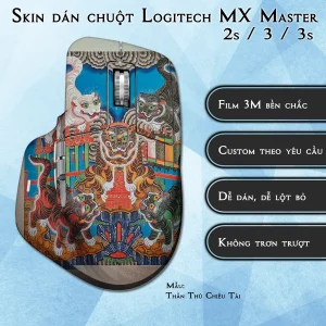Skin dán chuột Logitech MX Master 2, 2s, 3, 3s mẫu Thần Thú Chiêu Tài