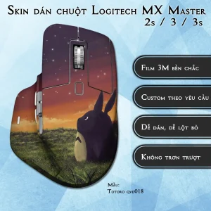 Skin dán chuột Logitech MX Master 2, 2s, 3, 3s mẫu Totoro qvd018