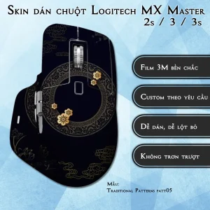 Skin dán chuột Logitech MX Master 2, 2s, 3, 3s mẫu Traditional Patterns patt05
