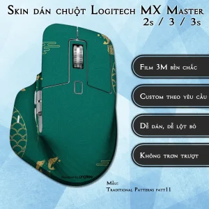 Skin dán chuột Logitech MX Master 2, 2s, 3, 3s mẫu Traditional Patterns patt11