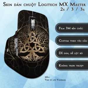 Skin dán chuột Logitech MX Master 2, 2s, 3, 3s mẫu Tree of life Yggdrasil