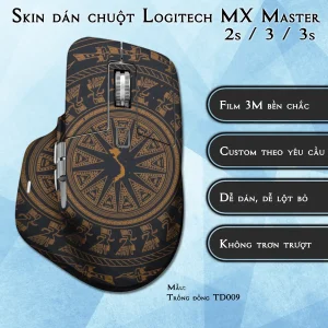 Skin dán chuột Logitech MX Master 2, 2s, 3, 3s mẫu Trống đồng TD009