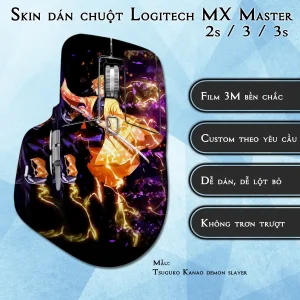 Skin dán chuột Logitech MX Master 2, 2s, 3, 3s mẫu Tsuguko Kanao demon slayer