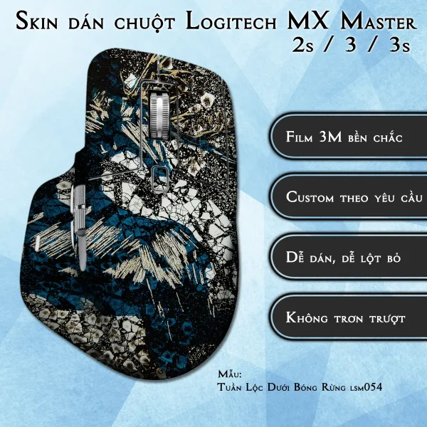 Skin dán chuột Logitech MX Master 2, 2s, 3, 3s mẫu Tuần Lộc Dưới Bóng Rừng lsm054