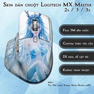 Skin dán chuột Logitech MX Master 2, 2s, 3, 3s mẫu Tây Hải Long Vương Ngao Nhuận nh02