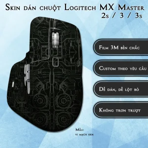 Skin dán chuột Logitech MX Master 2, 2s, 3, 3s mẫu vi mạch đen