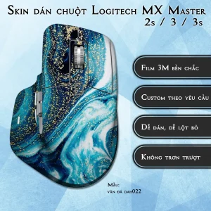 Skin dán chuột Logitech MX Master 2, 2s, 3, 3s mẫu vân đá dah022