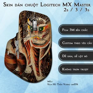 Skin dán chuột Logitech MX Master 2, 2s, 3, 3s mẫu Xích Hổ Thần Vương lsm056