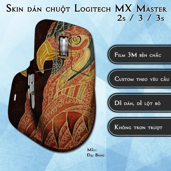 Skin dán chuột Logitech MX Master 2, 2s, 3, 3s mẫu Đại Bàng