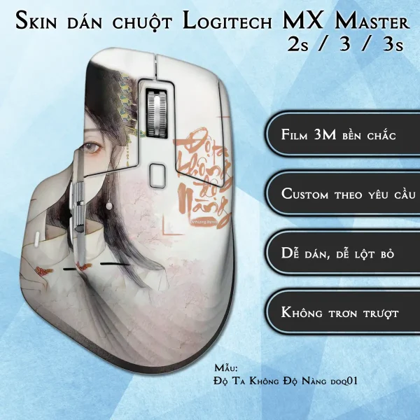 Skin dán chuột Logitech MX Master 2, 2s, 3, 3s mẫu Độ Ta Không Độ Nàng doq01