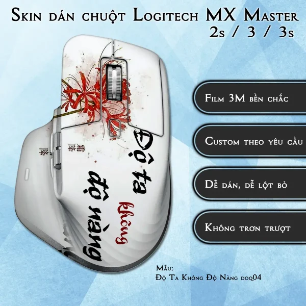 Skin dán chuột Logitech MX Master 2, 2s, 3, 3s mẫu Độ Ta Không Độ Nàng doq04