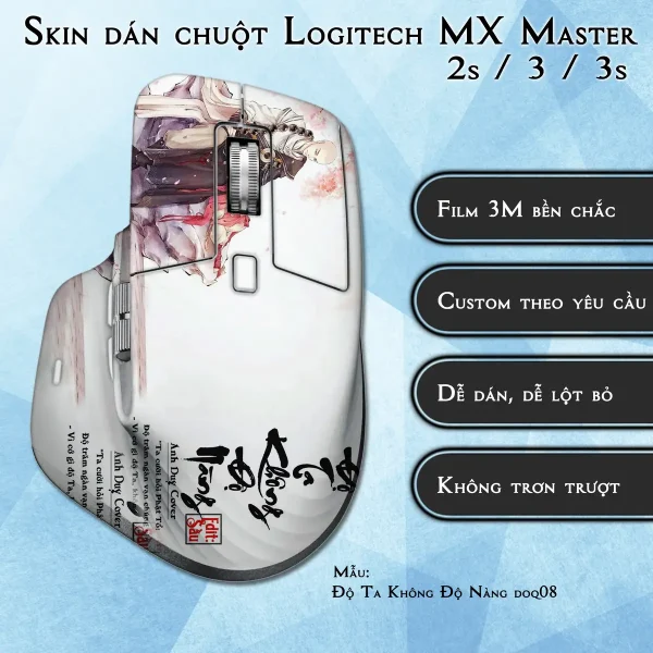 Skin dán chuột Logitech MX Master 2, 2s, 3, 3s mẫu Độ Ta Không Độ Nàng doq08
