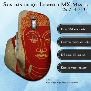 Skin dán chuột Logitech MX Master 2, 2s, 3, 3s mẫu Đức Phật Việt Nam Đỏ lsm016