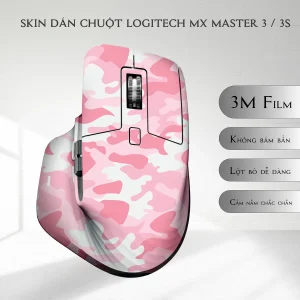 Skin dán chuột Logitech MX Master 2, 2s, 3, 3s mẫu camo hồng nhạt