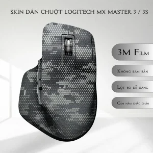 Skin dán chuột Logitech MX Master 2, 2s, 3, 3s mẫu da rắn xám