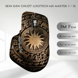 Skin dán chuột Logitech MX Master 2, 2s, 3, 3s mẫu họa tiết trống đồng