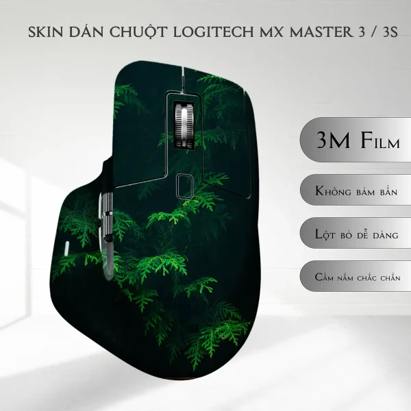 Skin dán chuột Logitech MX Master 2, 2s, 3, 3s mẫu lá thông