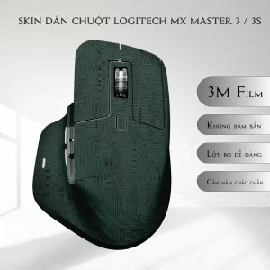 Skin dán chuột Logitech MX Master 2, 2s, 3, 3s mẫu mạch điện xanh lá