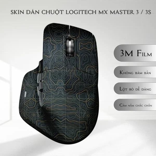 Skin dán chuột Logitech MX Master 2, 2s, 3, 3s mẫu mappattern