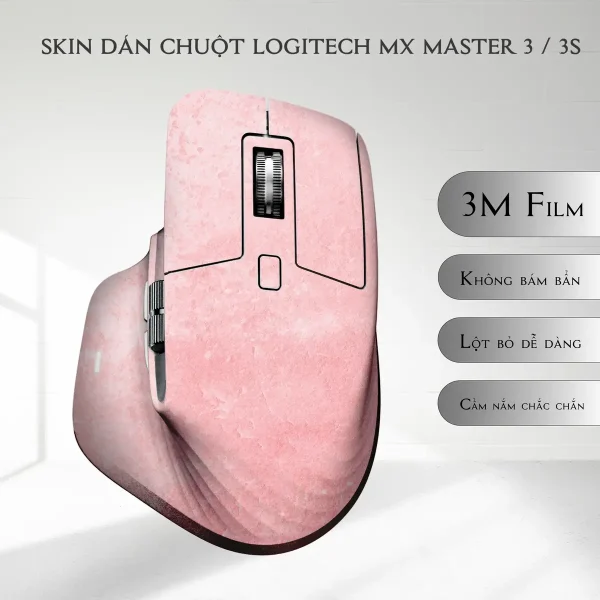 Skin dán chuột Logitech MX Master 2, 2s, 3, 3s mẫu màu hồng