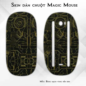 Skin dán chuột Magic Mouse mẫu Bảng mạch vàng nền đen