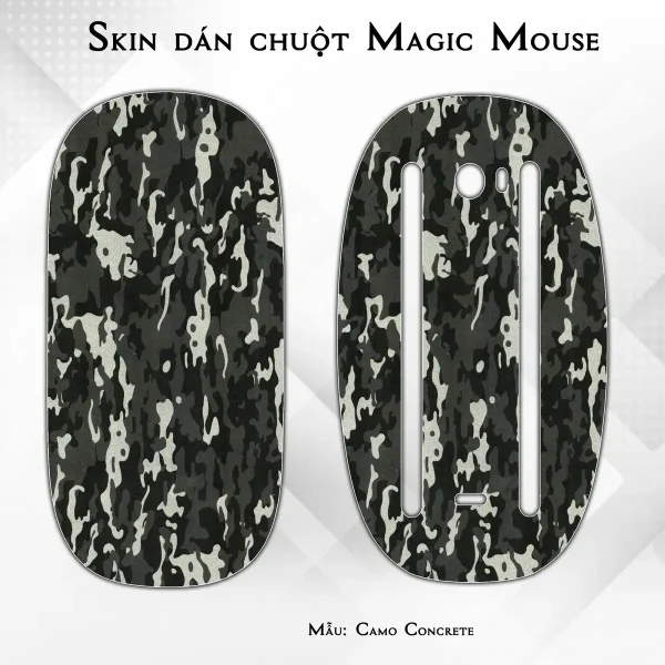Skin dán chuột Magic Mouse mẫu Camo Concrete