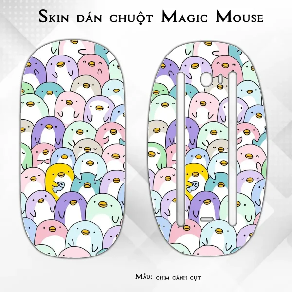 Skin dán chuột Magic Mouse mẫu chim cánh cụt