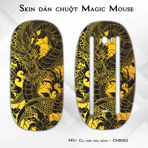 Skin dán chuột Magic Mouse mẫu Cá chép hóa rồng - CHR002