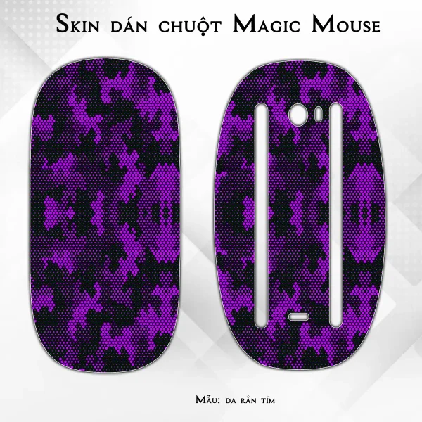 Skin dán chuột Magic Mouse mẫu da rắn tím