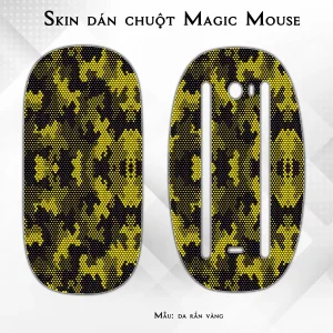 Skin dán chuột Magic Mouse mẫu da rắn vàng