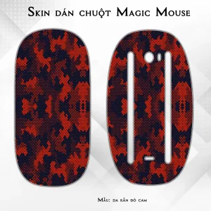 Skin dán chuột Magic Mouse mẫu da rắn đỏ cam