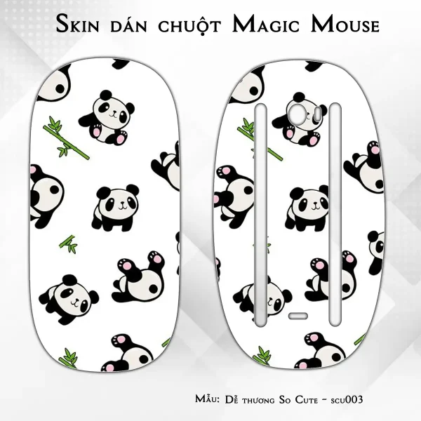 Skin dán chuột Magic Mouse mẫu Dễ thương So Cute - scu003