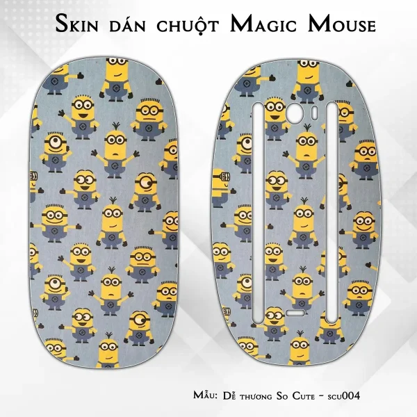 Skin dán chuột Magic Mouse mẫu Dễ thương So Cute - scu004