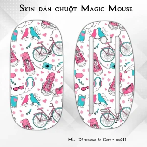 Skin dán chuột Magic Mouse mẫu Dễ thương So Cute - scu011