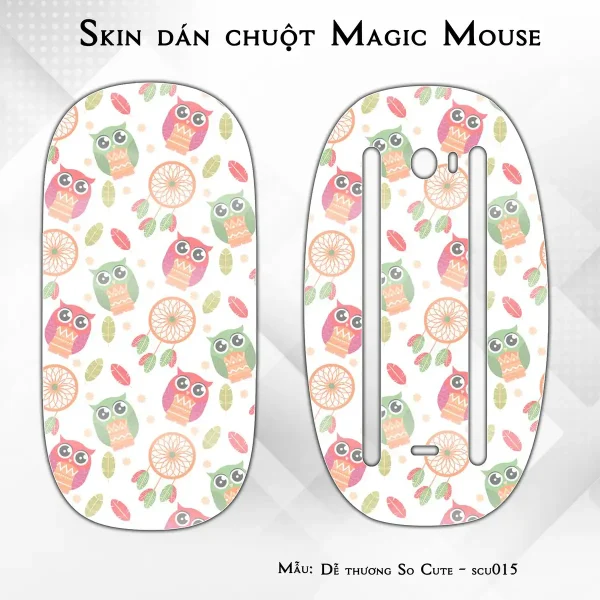 Skin dán chuột Magic Mouse mẫu Dễ thương So Cute - scu015