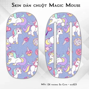 Skin dán chuột Magic Mouse mẫu Dễ thương So Cute - scu023