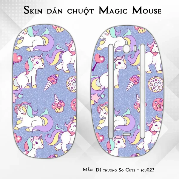 Skin dán chuột Magic Mouse mẫu Dễ thương So Cute - scu023