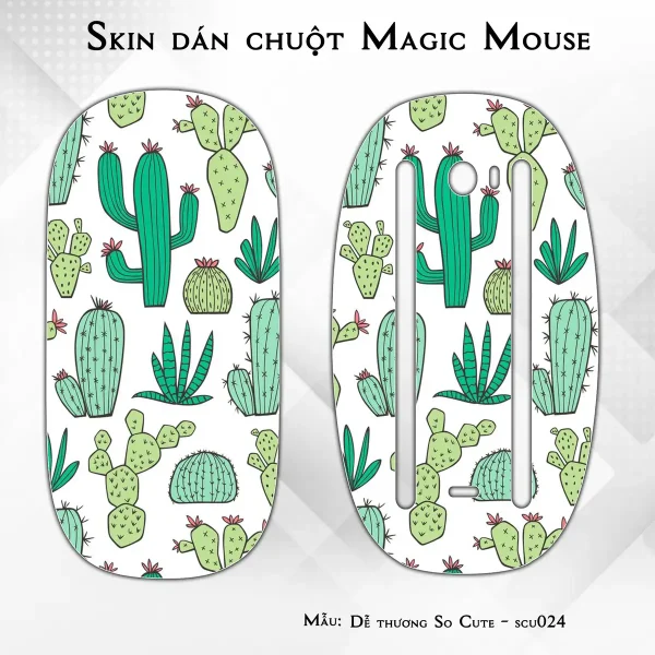 Skin dán chuột Magic Mouse mẫu Dễ thương So Cute - scu024