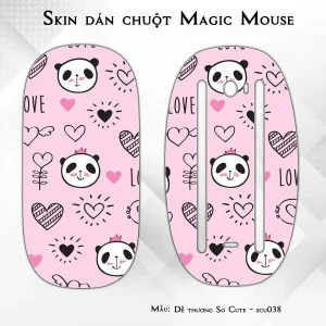 Skin dán chuột Magic Mouse mẫu Dễ thương So Cute - scu038