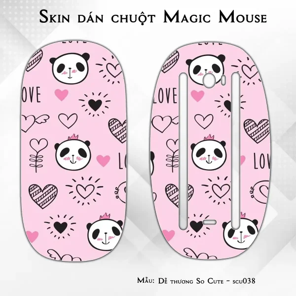 Skin dán chuột Magic Mouse mẫu Dễ thương So Cute - scu038
