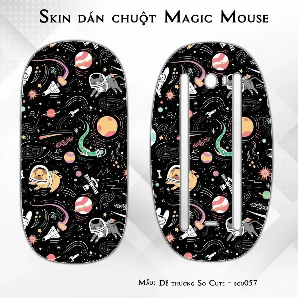 Skin dán chuột Magic Mouse mẫu Dễ thương So Cute - scu057