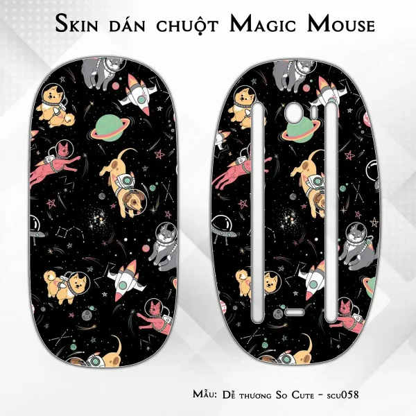 Skin dán chuột Magic Mouse mẫu Dễ thương So Cute - scu058