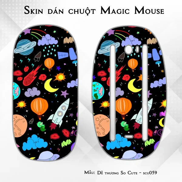 Skin dán chuột Magic Mouse mẫu Dễ thương So Cute - scu059