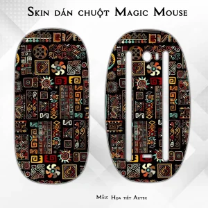 Skin dán chuột Magic Mouse mẫu Họa tiết Aztec