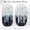 Skin dán chuột Magic Mouse mẫu lục giác xanh đen