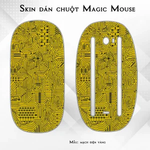 Skin dán chuột Magic Mouse mẫu mạch điện vàng