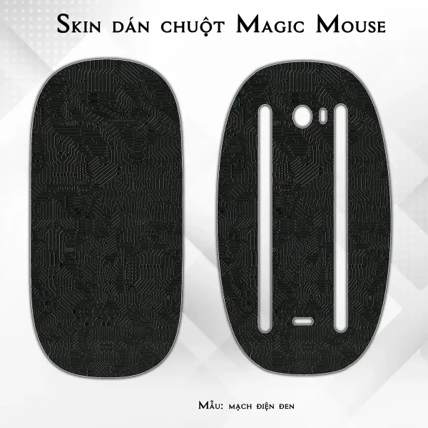 Skin dán chuột Magic Mouse mẫu mạch điện đen