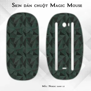 Skin dán chuột Magic Mouse mẫu Nordic xanh lá