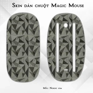 Skin dán chuột Magic Mouse mẫu Nordic xám